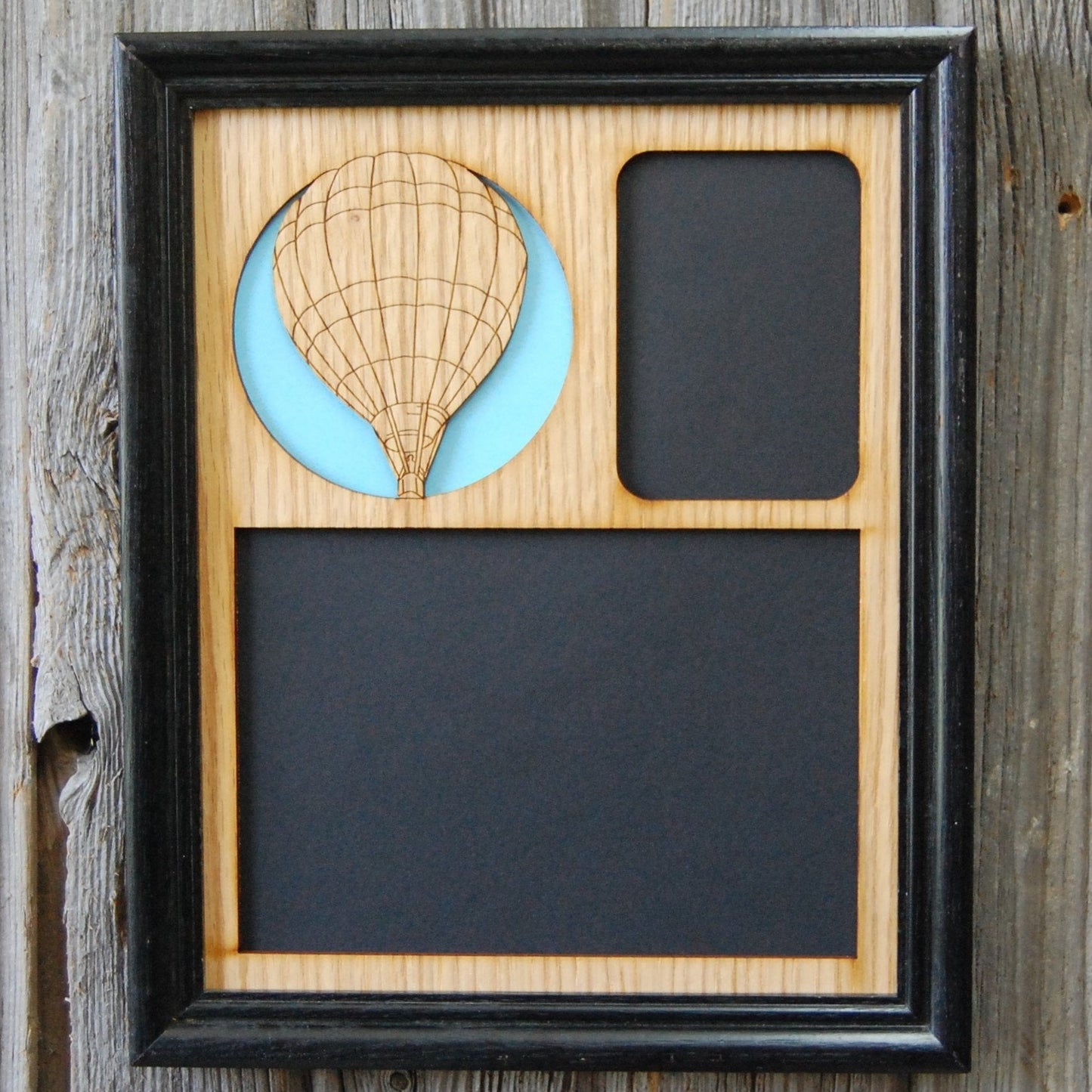 Hot Air Balloon Picture Frame - 8x10 Frame Hold 5x7 and 3x4 Photos - 8x10 Hot Air Balloon Picture Frame, Picture Frame, home decor, laser engraved - Legacy Images - Legacy Images - Picture Frames