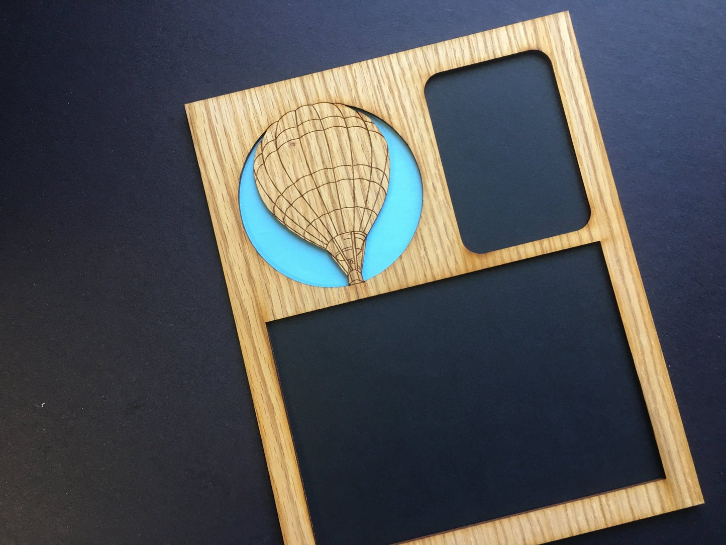 Hot Air Balloon Picture Frame - 8x10 Frame Hold 5x7 and 3x4 Photos - 8x10 Hot Air Balloon Picture Frame, Picture Frame, home decor, laser engraved - Legacy Images - Legacy Images - Picture Frames