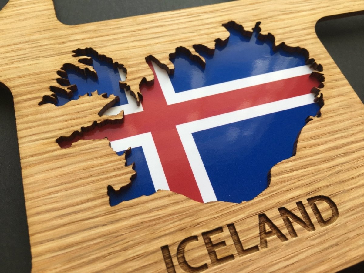 Iceland Picture Frame - 11x14 Frame holds 8 Photos - Legacy Images - Picture Frames - 11x14 Picture Frame country iceland laser engraved