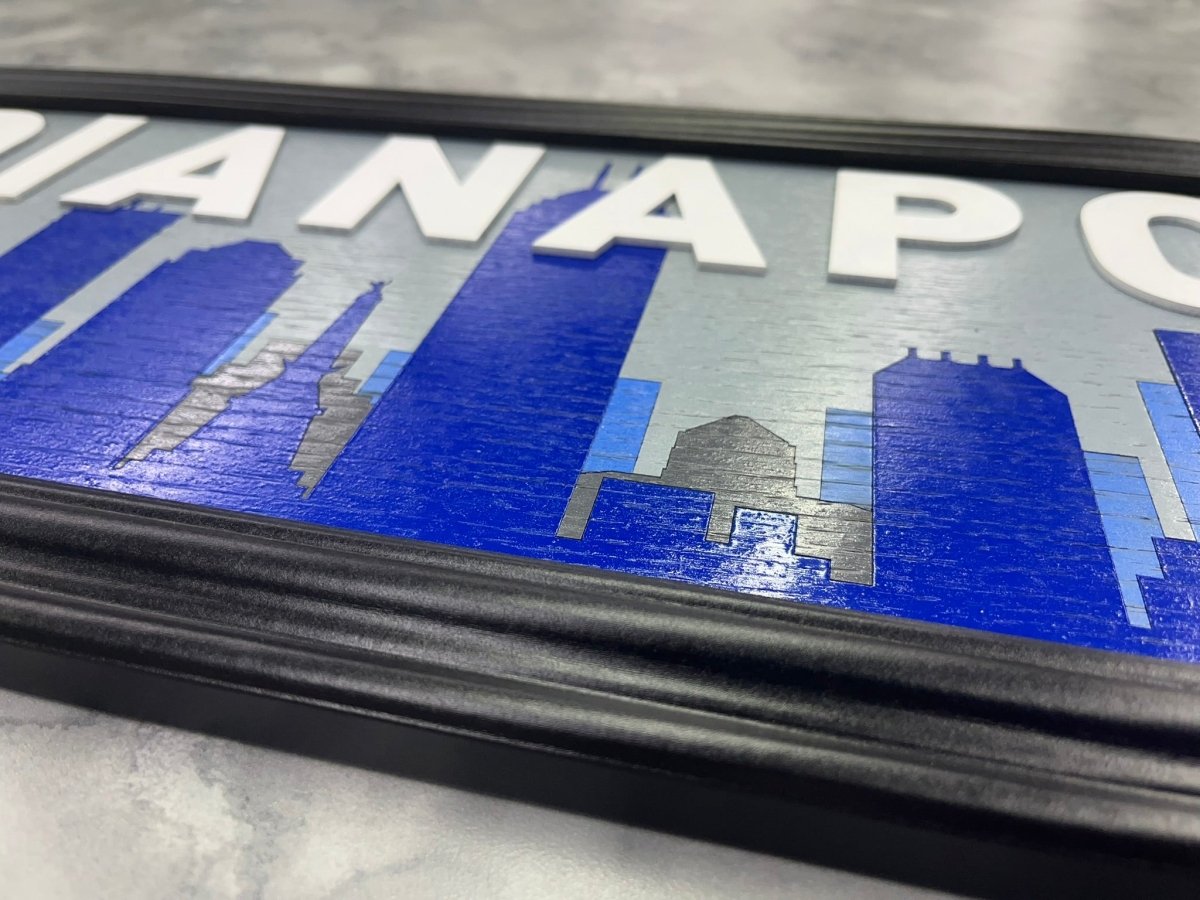 Indianapolis Skyline Sign - Legacy Images - Novelty Signs - sign skyline travel laser engraved