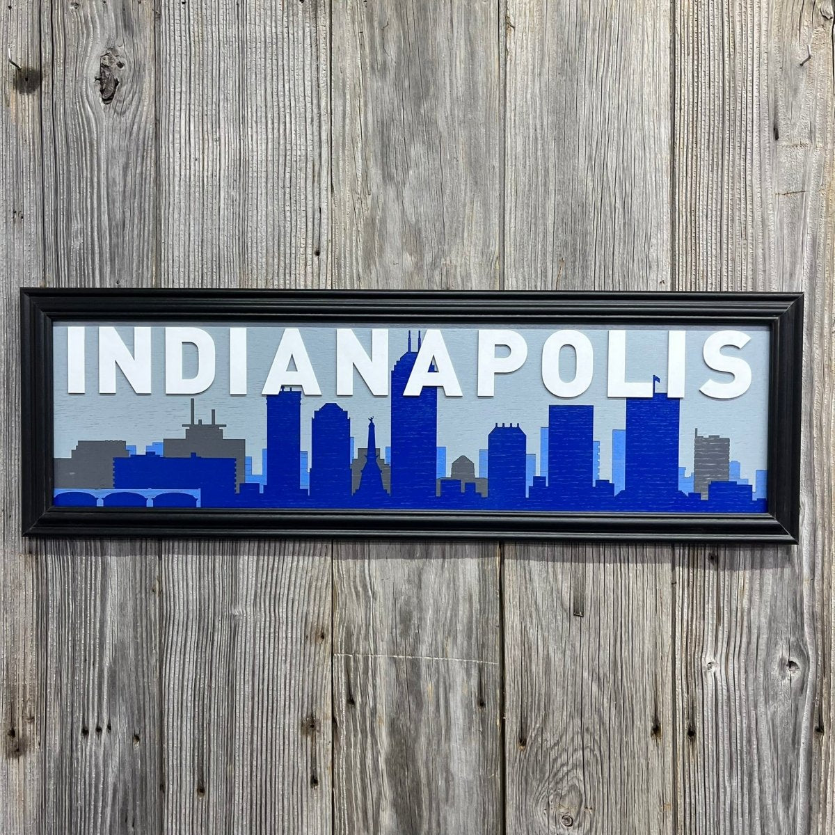 Indianapolis Skyline Sign - Legacy Images - Novelty Signs - sign skyline travel laser engraved