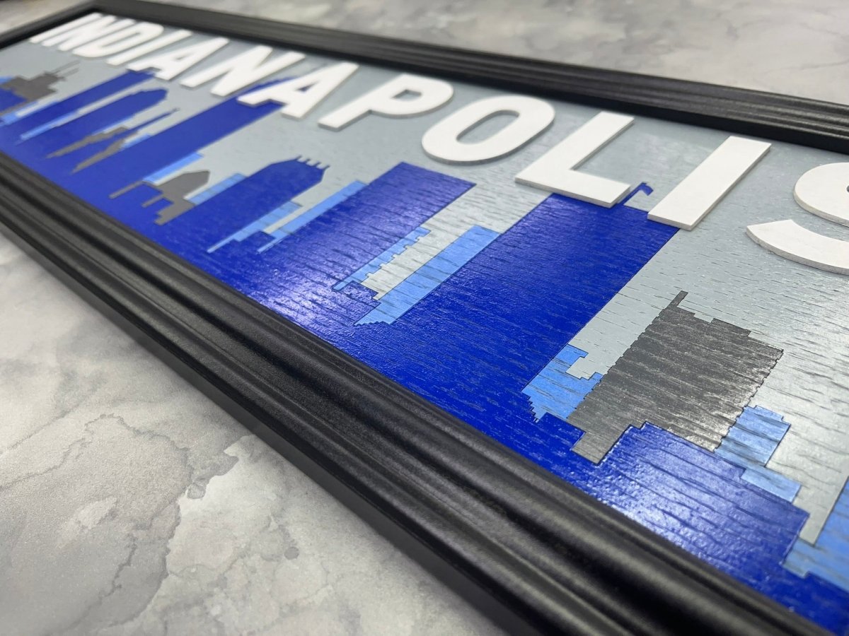 Indianapolis Skyline Sign - Legacy Images - Novelty Signs - sign skyline travel laser engraved