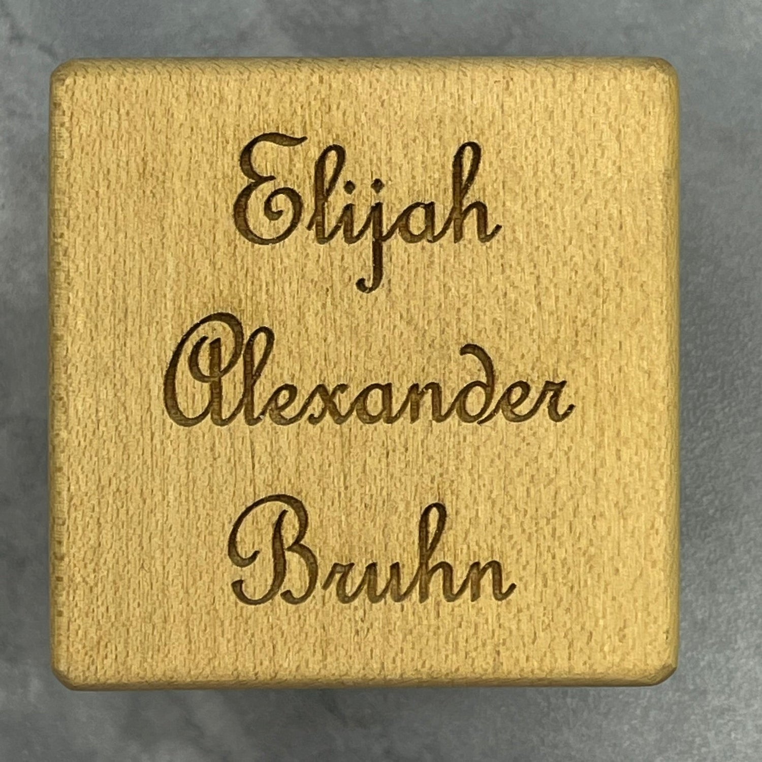 Keepsake Baby Block - Legacy Images - Wooden Blocks - baby date name laser engraved