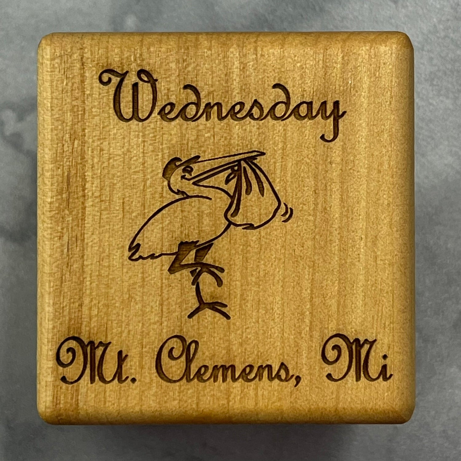Keepsake Baby Block - Legacy Images - Wooden Blocks - baby date name laser engraved