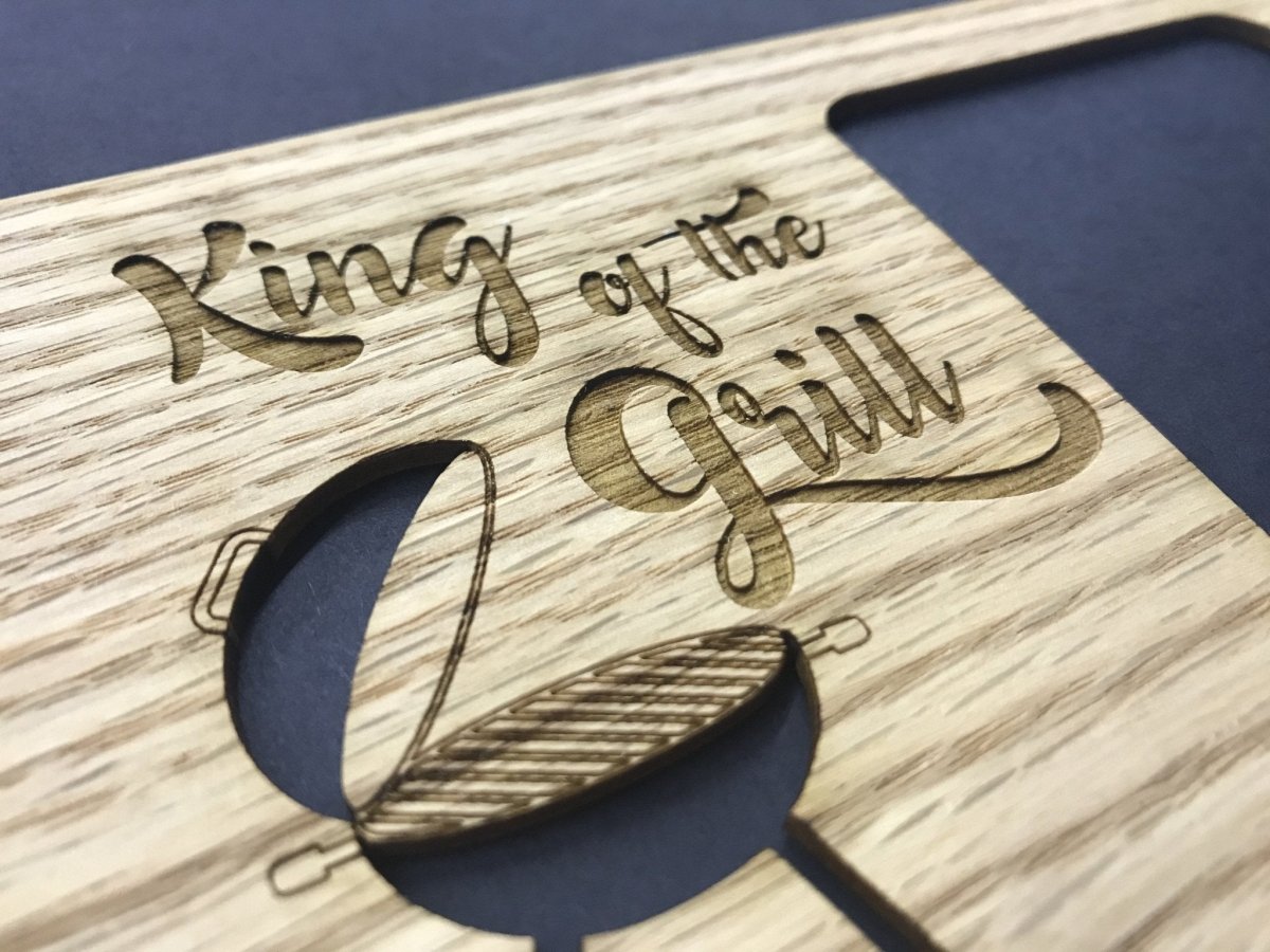 King of The Grill Picture Frame - 5x7 Frame Hold 3x4 Photo - Legacy Images - Picture Frames - 5x7 picture frame family father's day gift laser engraved