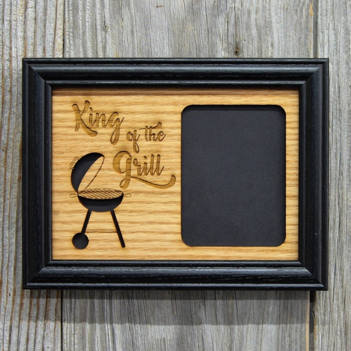 King of The Grill Picture Frame - 5x7 Frame Hold 3x4 Photo - Legacy Images - Picture Frames - 5x7 picture frame family father's day gift laser engraved