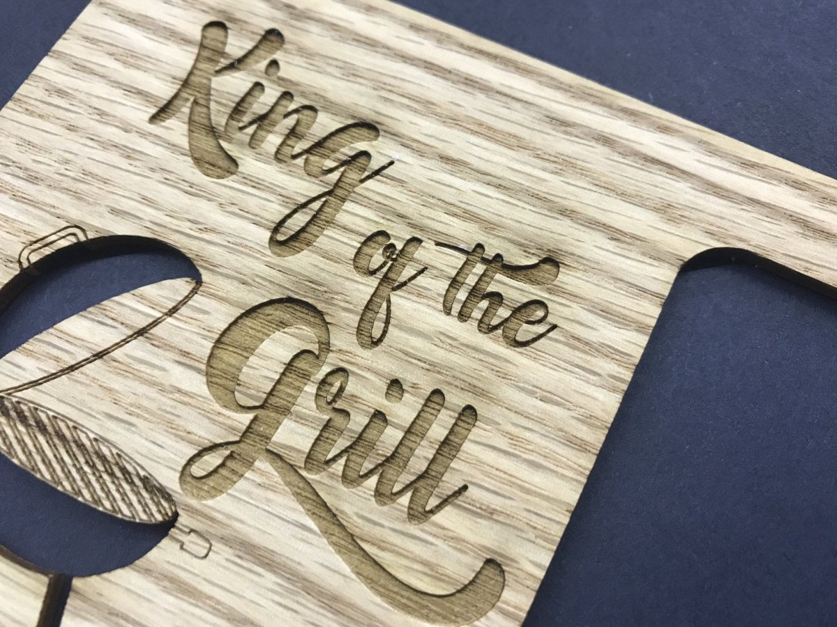 King of The Grill Picture Frame - 5x7 Frame Hold 3x4 Photo - Legacy Images - Picture Frames - 5x7 picture frame family father's day gift laser engraved