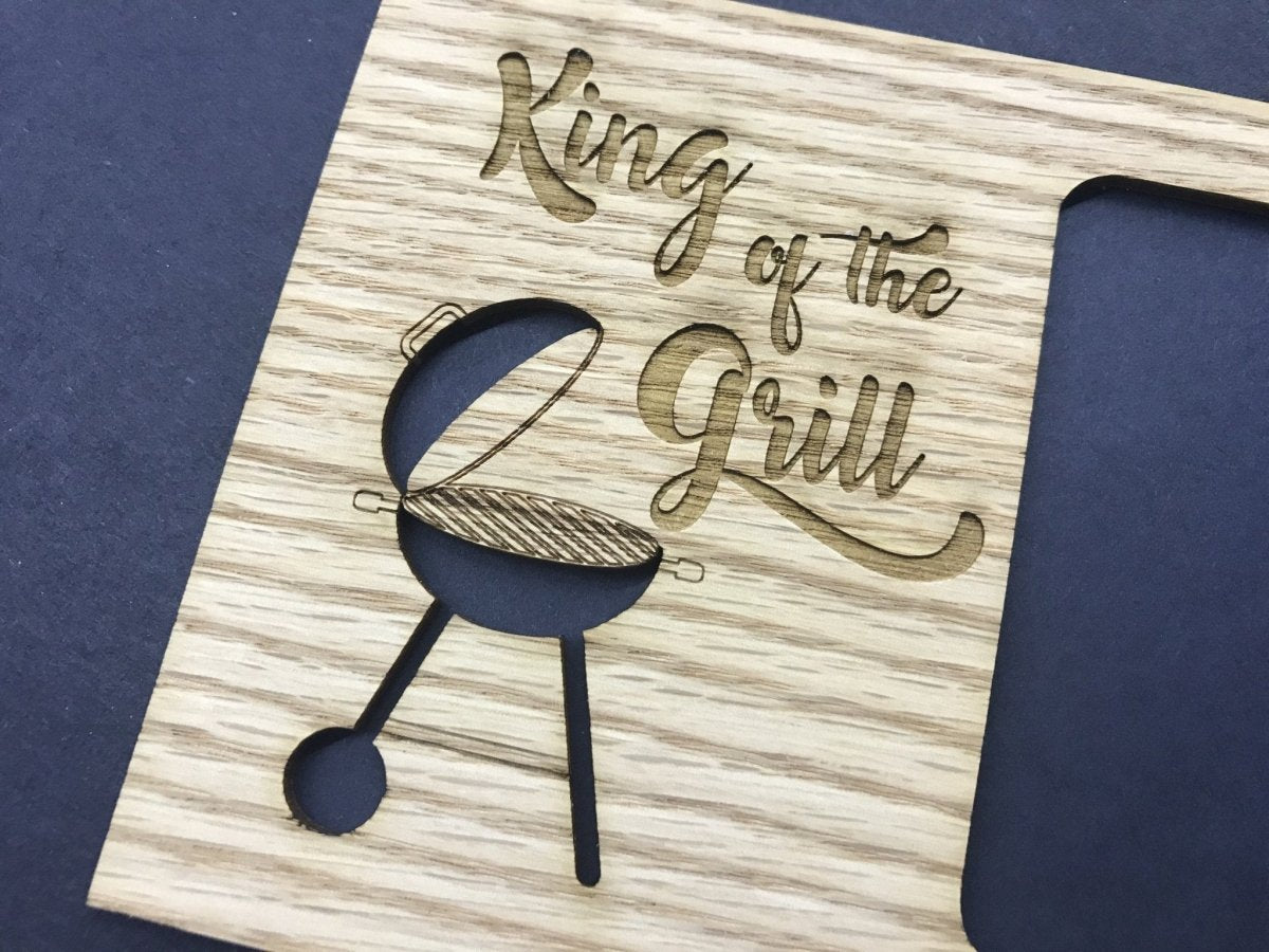 King of The Grill Picture Frame - 5x7 Frame Hold 3x4 Photo - Legacy Images - Picture Frames - 5x7 picture frame family father's day gift laser engraved