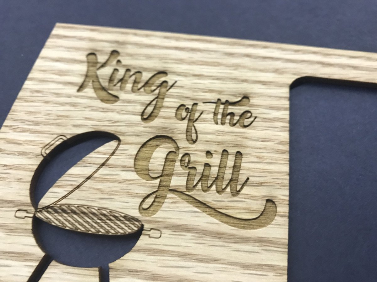 King of The Grill Picture Frame - 5x7 Frame Hold 3x4 Photo - Legacy Images - Picture Frames - 5x7 picture frame family father's day gift laser engraved