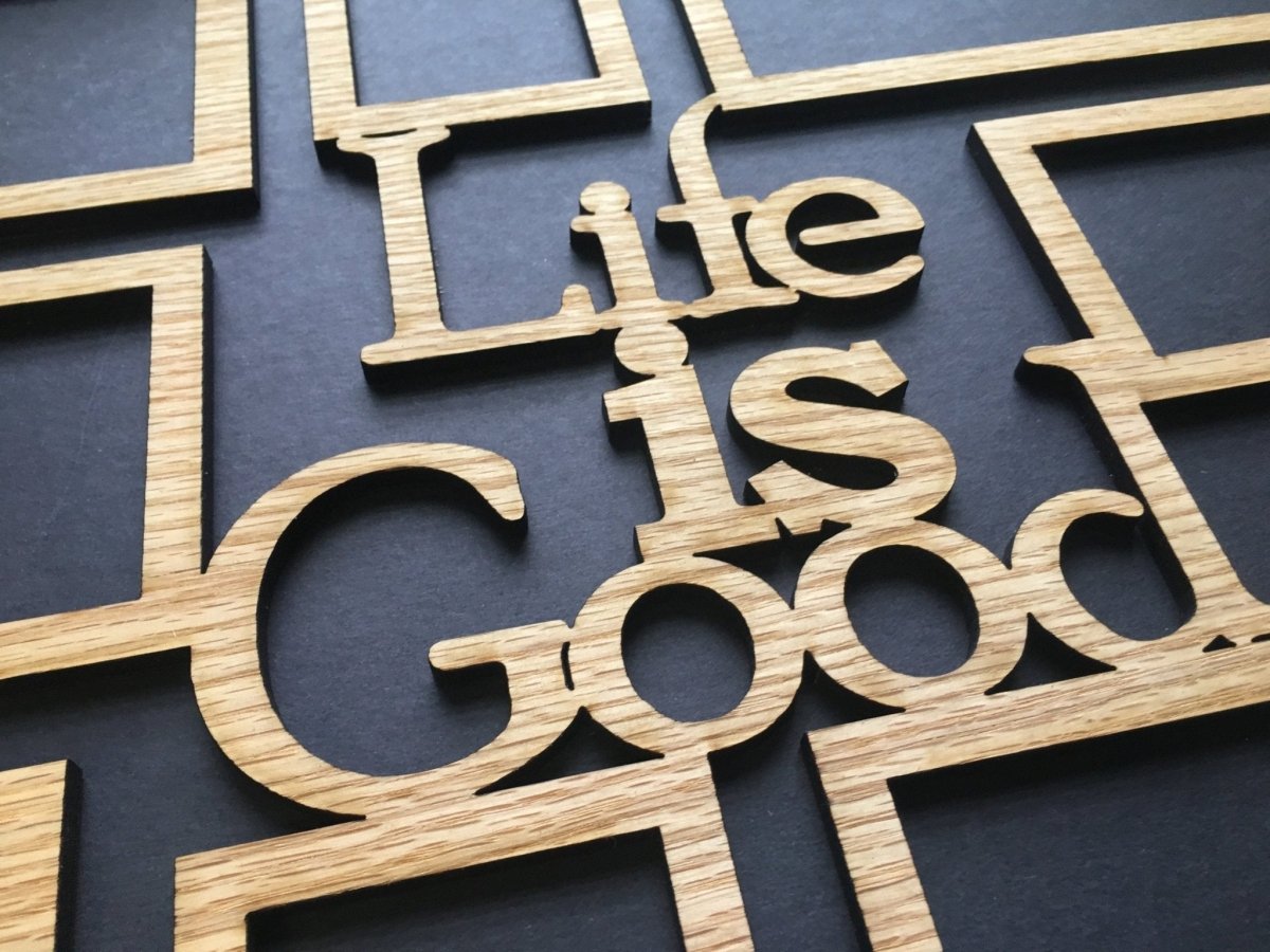 Life Is Good Collage Picture Frame 16"x20" - Legacy Images - Picture Frames - 16x20 picture frame collage frame gifts for him laser engraved