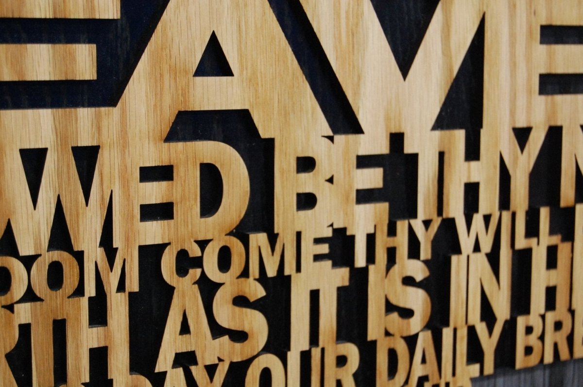 Lord's Prayer Cross - Legacy Images - Novelty Signs - cross religious sign laser engraved