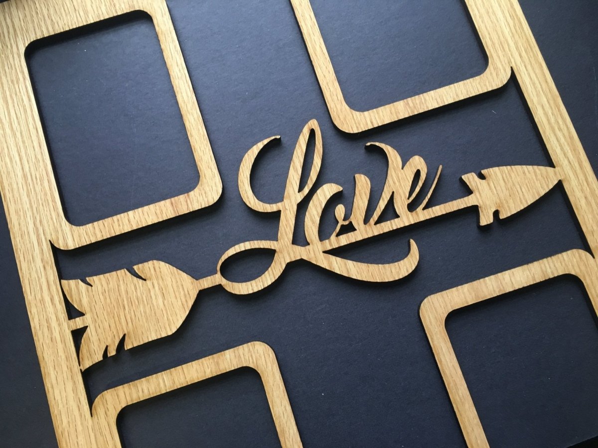 Love Arrow Collage Picture Frame 16"x20" - Legacy Images - Picture Frames - 16x20 picture frame collage frame holiday laser engraved