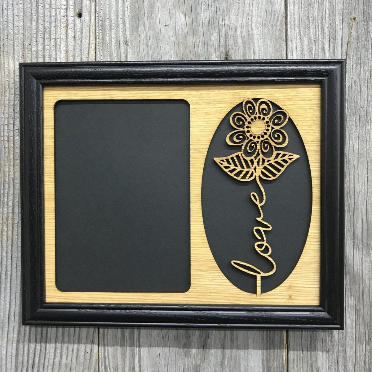 Love Flower Picture Frame - Legacy Images - Picture Frame - 8x10 picture frame family flowers laser engraved