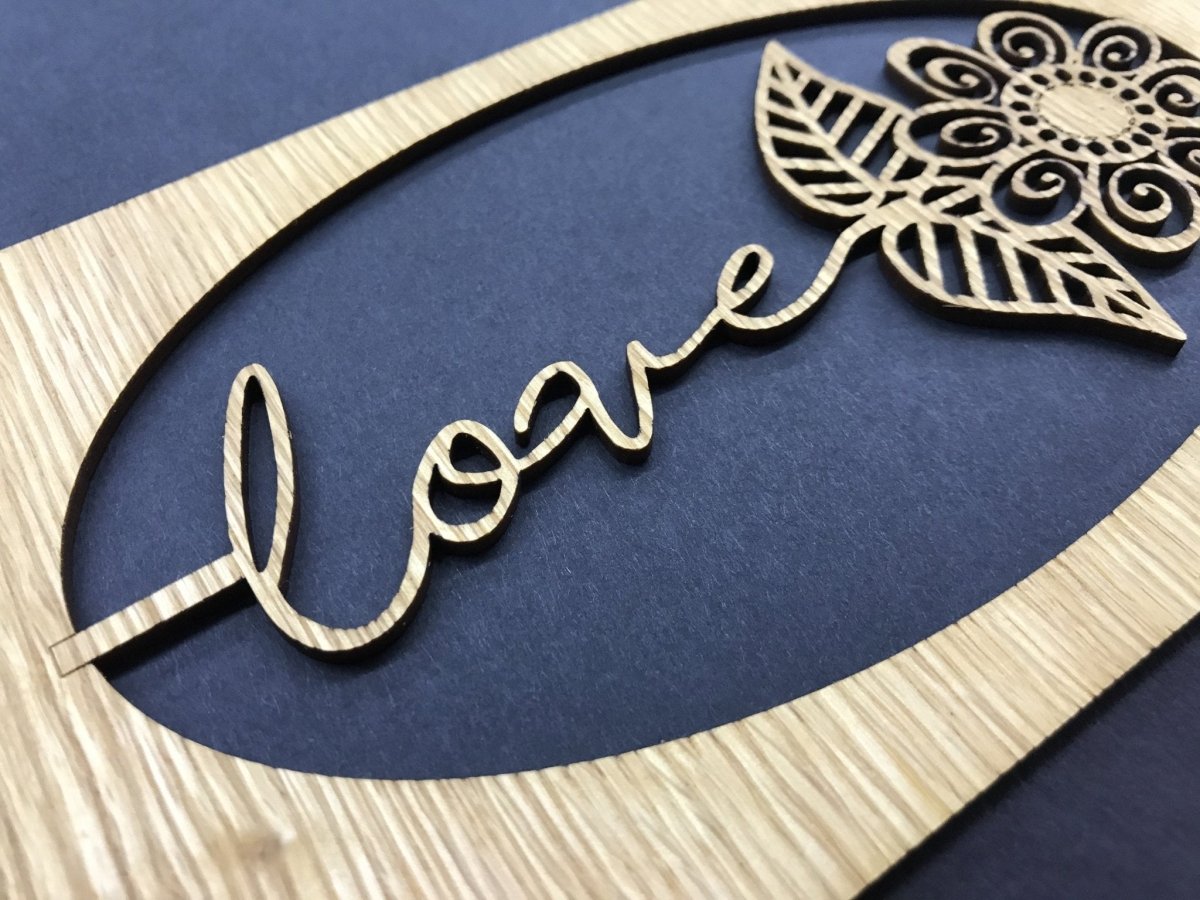 Love Flower Picture Frame - Legacy Images - Picture Frame - 8x10 picture frame family flowers laser engraved