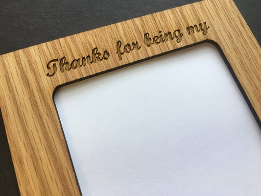 Maid of Honor or Bridesmaid Picture Frame - Legacy Images - Picture Frames - 5x7 picture frame bridesmaid maid of honor laser engraved
