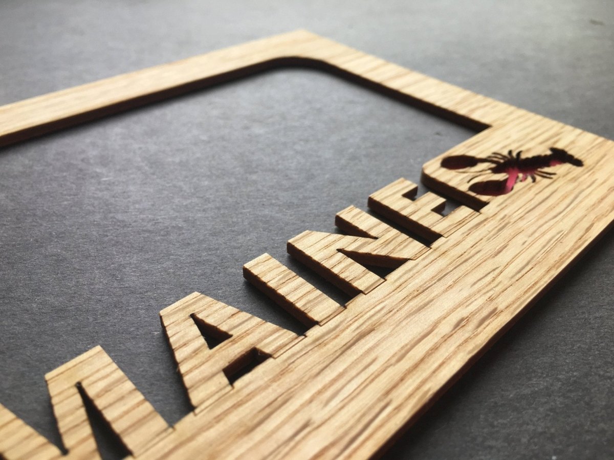 Maine Picture Frame - 5x7 Frame Hold 4x6 Photo - Legacy Images - Picture Frames - 5x7 picture frame Maine picture frame laser engraved