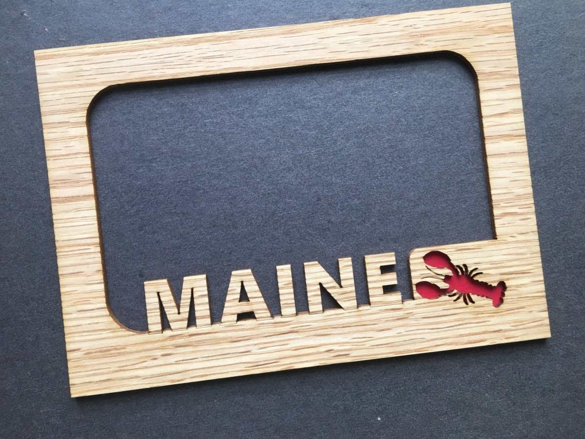 Maine Picture Frame - 5x7 Frame Hold 4x6 Photo - Legacy Images - Picture Frames - 5x7 picture frame Maine picture frame laser engraved