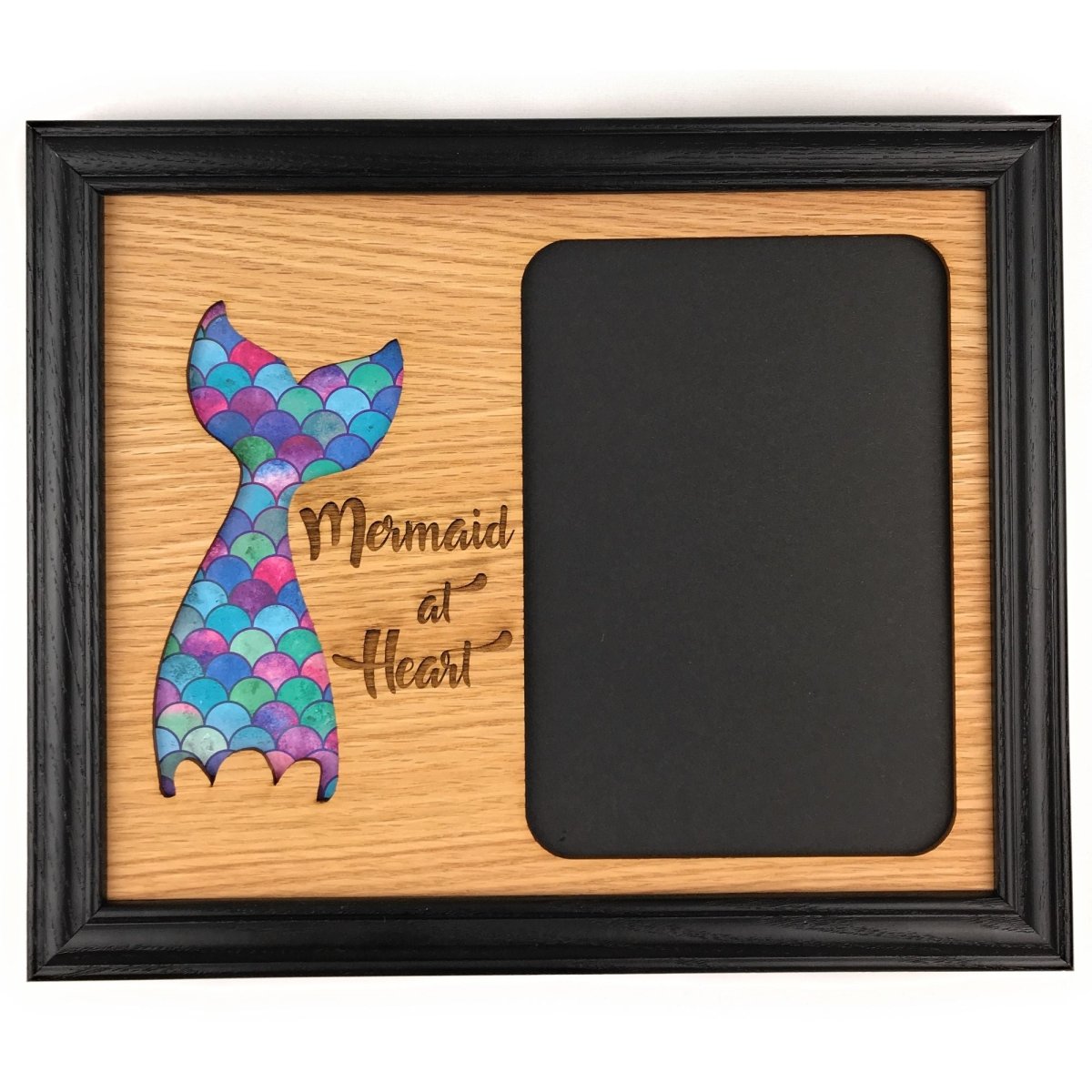 Mermaid at Heart Picture Frame - Legacy Images - Picture Frames - 5x7 picture frame 8x10 picture frame beach laser engraved