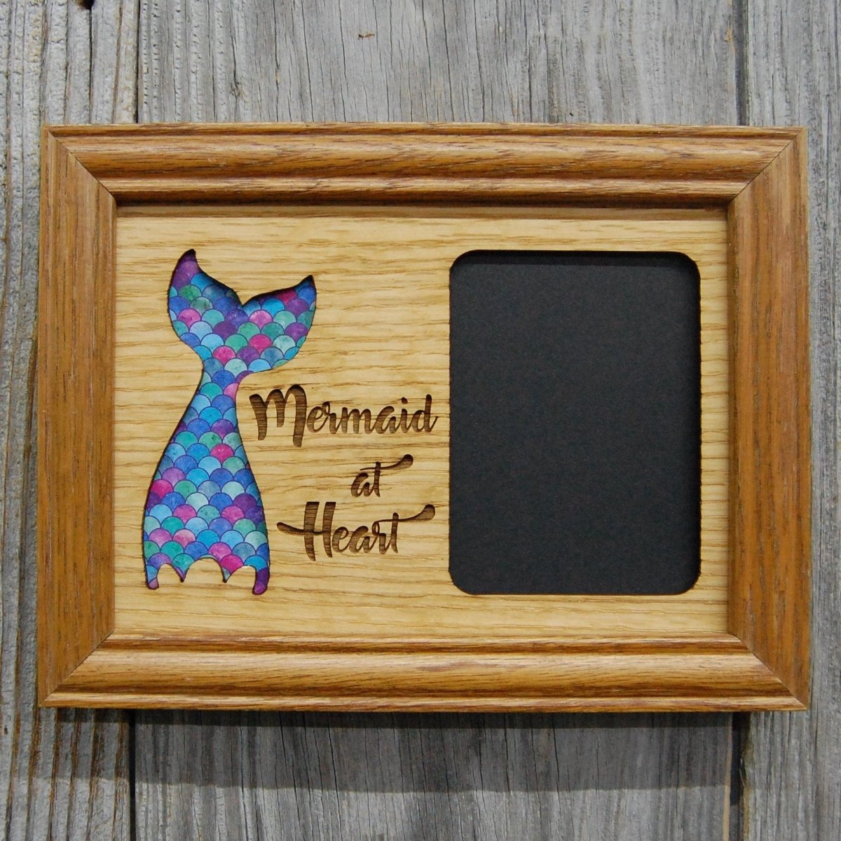 Mermaid at Heart Picture Frame - Legacy Images - Picture Frames - 5x7 picture frame 8x10 picture frame beach laser engraved