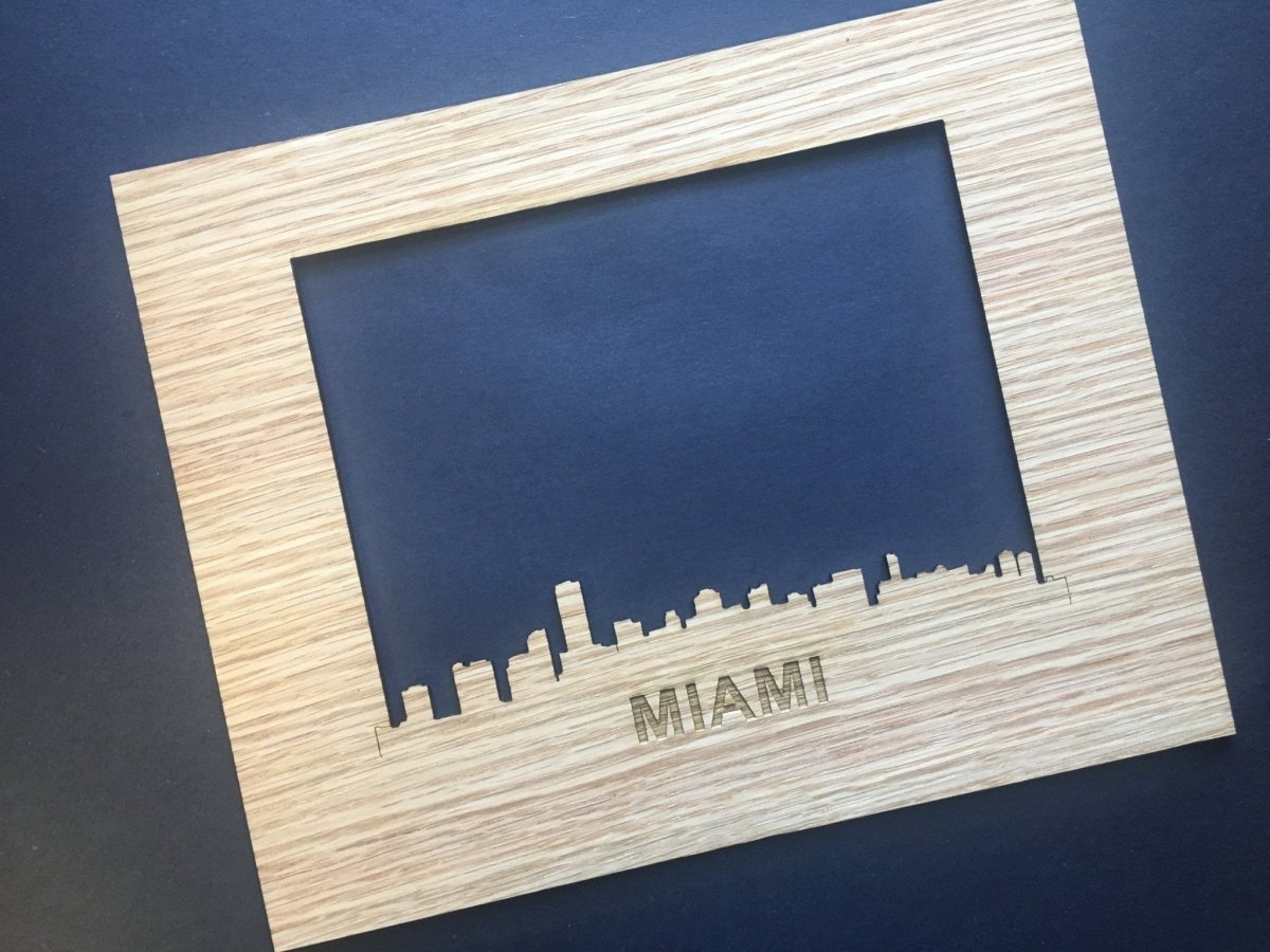 Miami Picture Frame - 8x10 Frame Hold 5x7 Photo - Legacy Images - Picture Frames - 8x10 picture frame picture frame skyline laser engraved