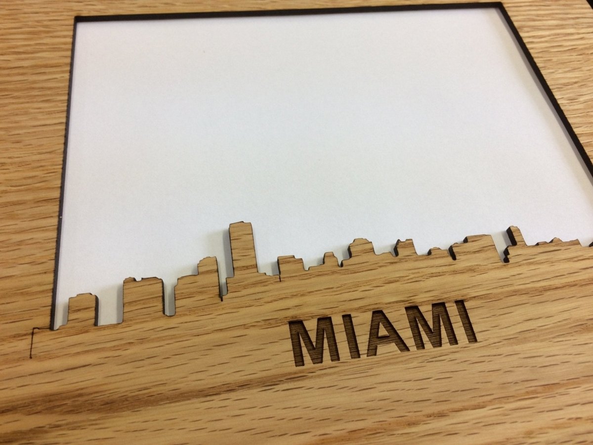 Miami Picture Frame - 8x10 Frame Hold 5x7 Photo - Legacy Images - Picture Frames - 8x10 picture frame picture frame skyline laser engraved