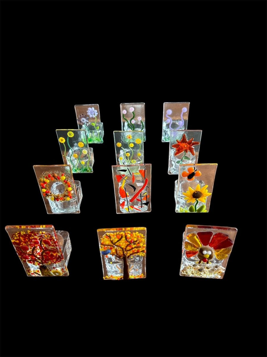 Mosaics by Mama J - Fall Votives - September 8th - Class at The Craft Room - Legacy Images - TCR The Craft Room laser engraved