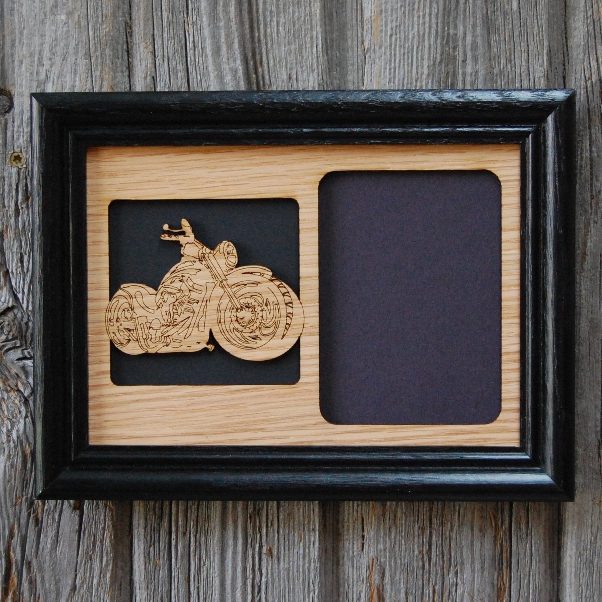 Motorcycle Picture Frame - 5x7 Frame Hold 3x4 Photo - Legacy Images - Picture Frames - 5x7 picture frame car father's day gift laser engraved
