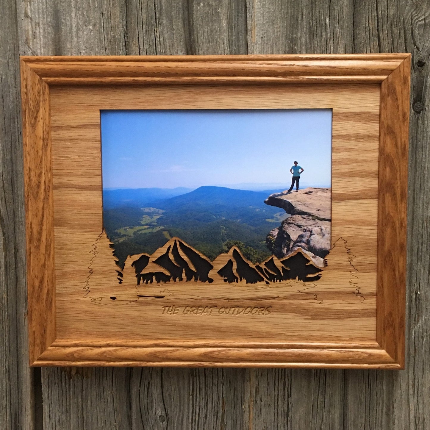 Mountain Skyline Picture Frame - 8x10 Frame Hold 5x7 Photo - 8x10 Mountain Skyline Picture Frame - Legacy Images - Legacy Images - Picture Frames