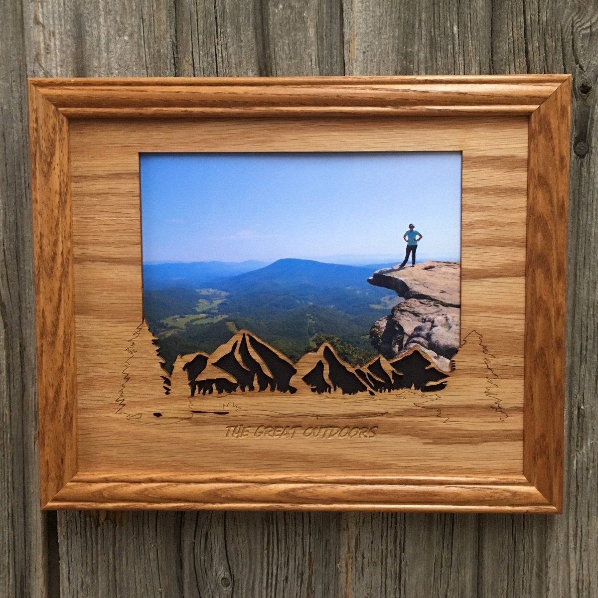Mountain Skyline Picture Frame - 8x10 Frame Hold 5x7 Photo - Legacy Images - Picture Frames - 8x10 picture frame hobbies mountains laser engraved