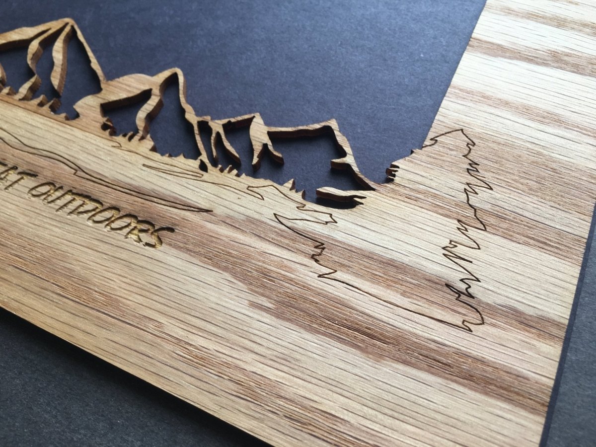 Mountain Skyline Picture Frame - 8x10 Frame Hold 5x7 Photo - Legacy Images - Picture Frames - 8x10 picture frame hobbies mountains laser engraved