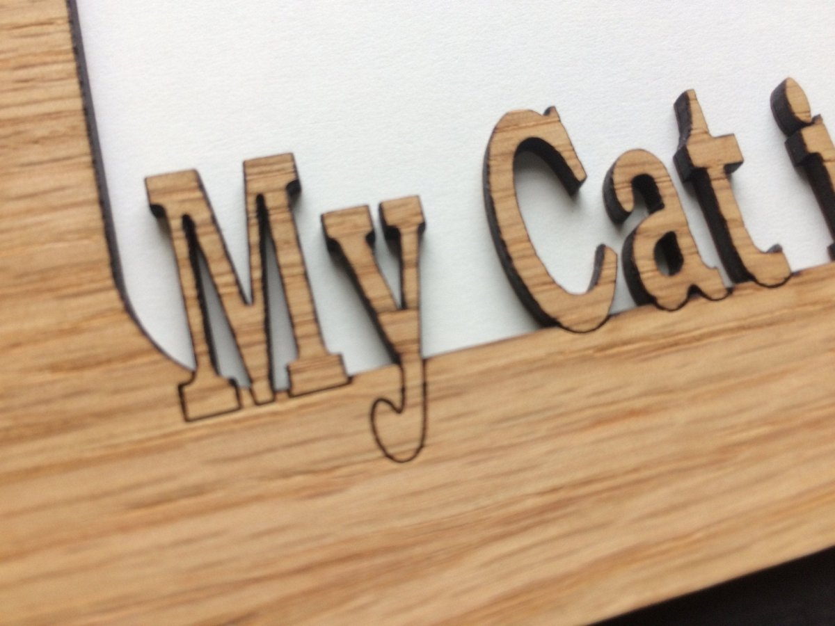 My Cat is Purrfect Picture Frame - 5x7 Frame Hold 4x6 Photo - Legacy Images - Picture Frames - 5x7 picture frame cat Pets laser engraved