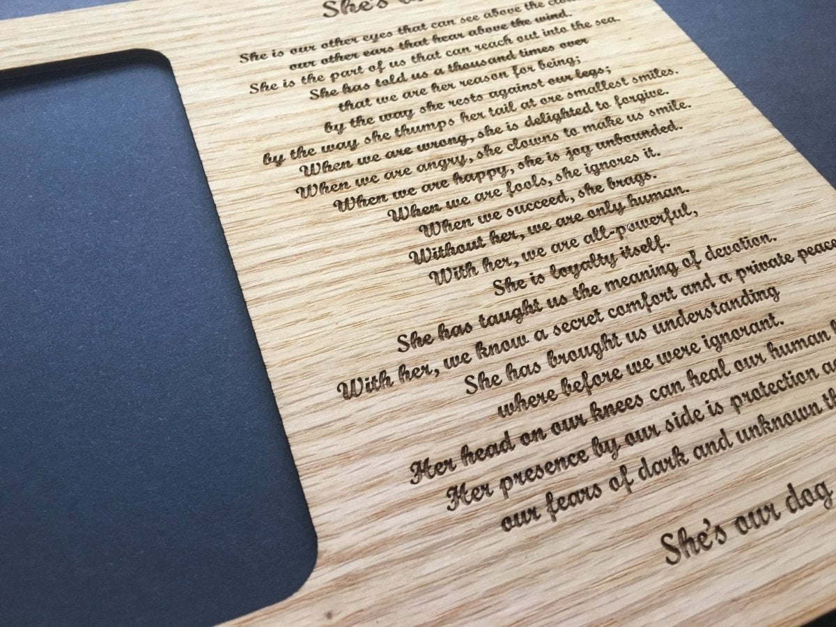 My Dog Picture Frame - 8x10 Frame Hold 5x7 Photo - Legacy Images - Picture Frames - 8x10 picture frame dog Pets laser engraved