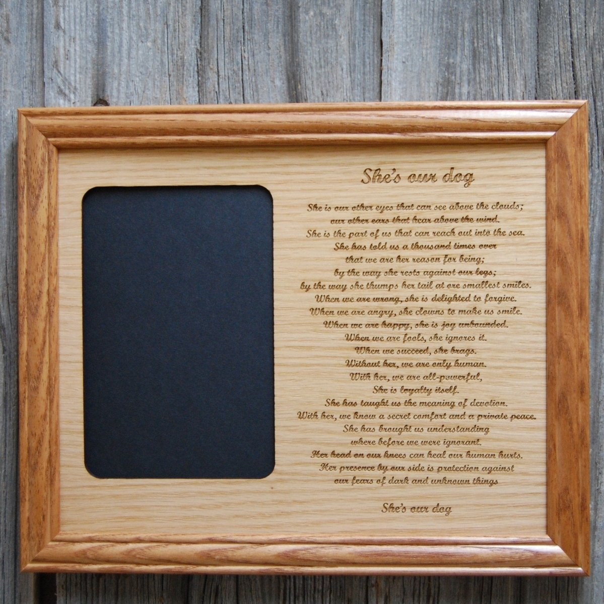 My Dog Picture Frame - 8x10 Frame Hold 5x7 Photo - Legacy Images - Picture Frames - 8x10 picture frame dog Pets laser engraved