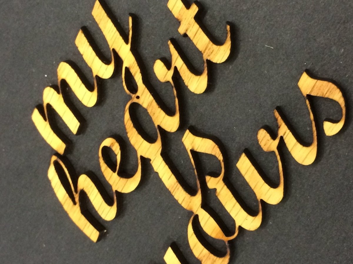 My Heart is Yours - Legacy Images - Novelty Signs - embellishment sign wedding laser engraved