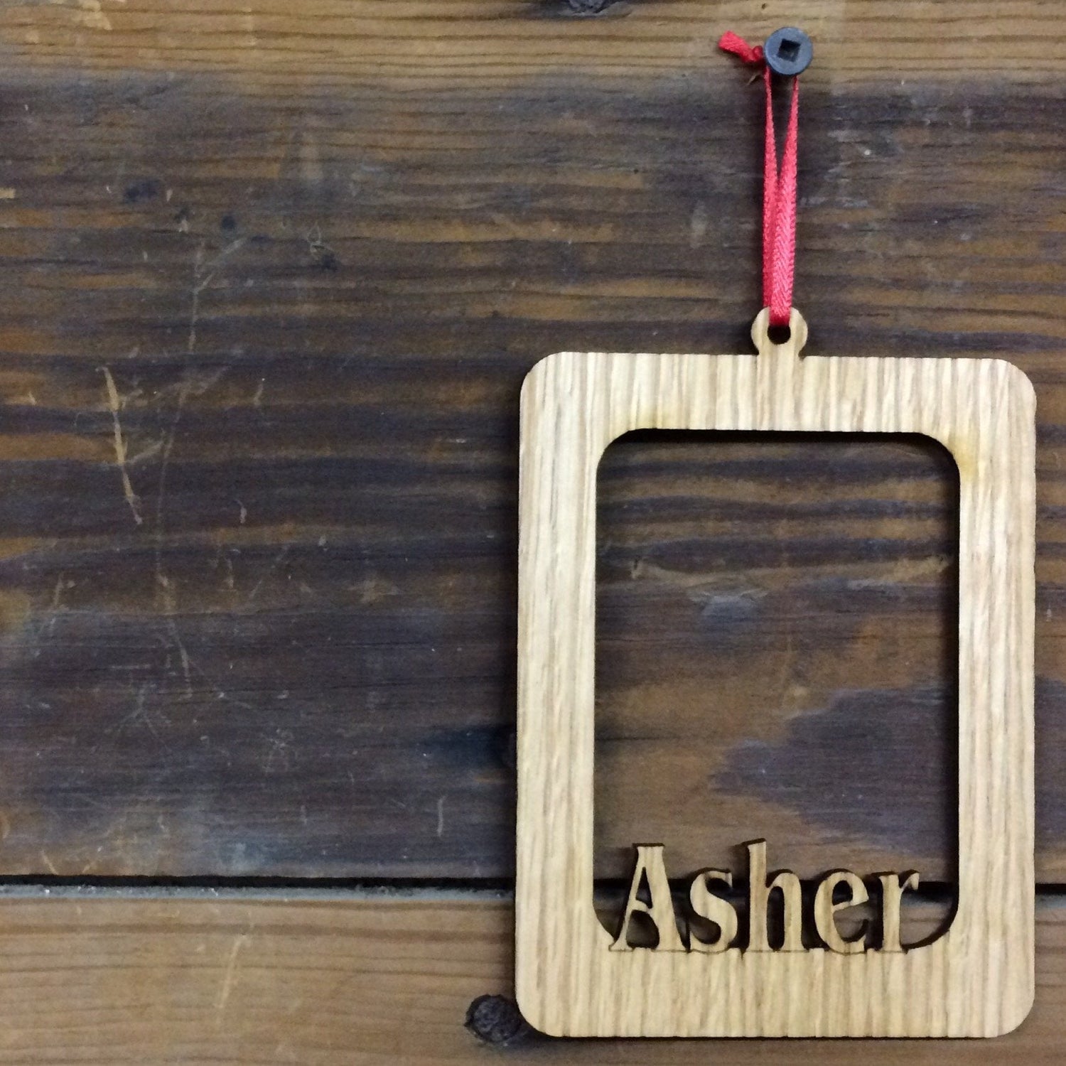Name Picture Frame Ornament - Name Picture Frame Ornament, Ornament, home decor, laser engraved - Legacy Images - Legacy Images - Holiday Ornaments