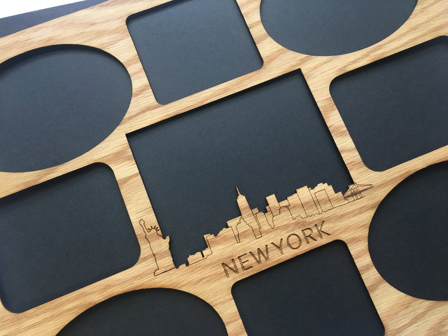 New York Skyline Picture Frame - 11x14 New York Skyline Picture Frame, Picture Frame, home decor, laser engraved - Legacy Images - Legacy Images - Picture Frames