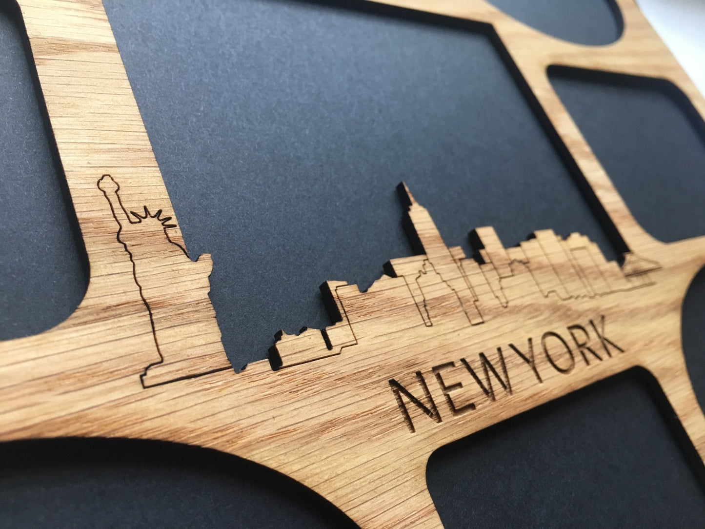 New York Skyline Picture Frame - 11x14 New York Skyline Picture Frame, Picture Frame, home decor, laser engraved - Legacy Images - Legacy Images - Picture Frames
