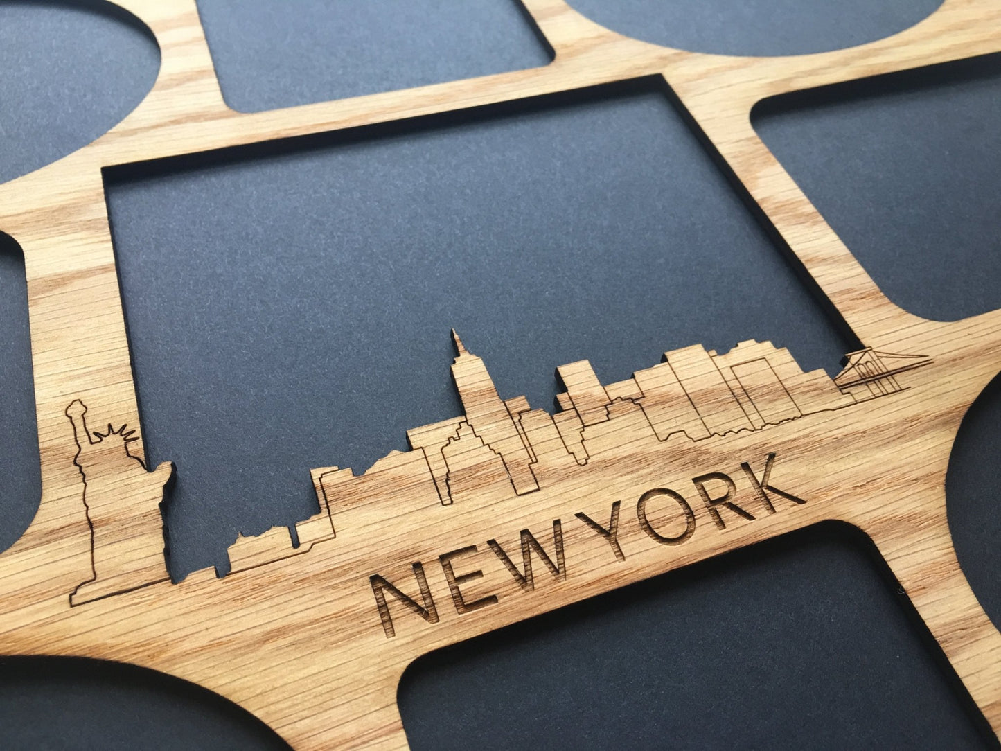 New York Skyline Picture Frame - 11x14 New York Skyline Picture Frame, Picture Frame, home decor, laser engraved - Legacy Images - Legacy Images - Picture Frames