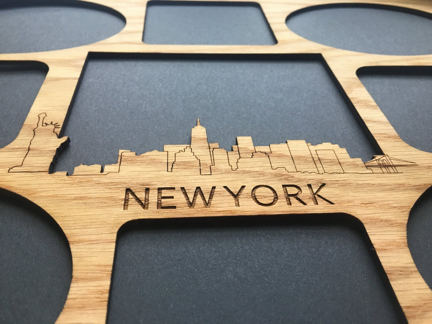 New York Skyline Picture Frame - 11x14 New York Skyline Picture Frame, Picture Frame, home decor, laser engraved - Legacy Images - Legacy Images - Picture Frames