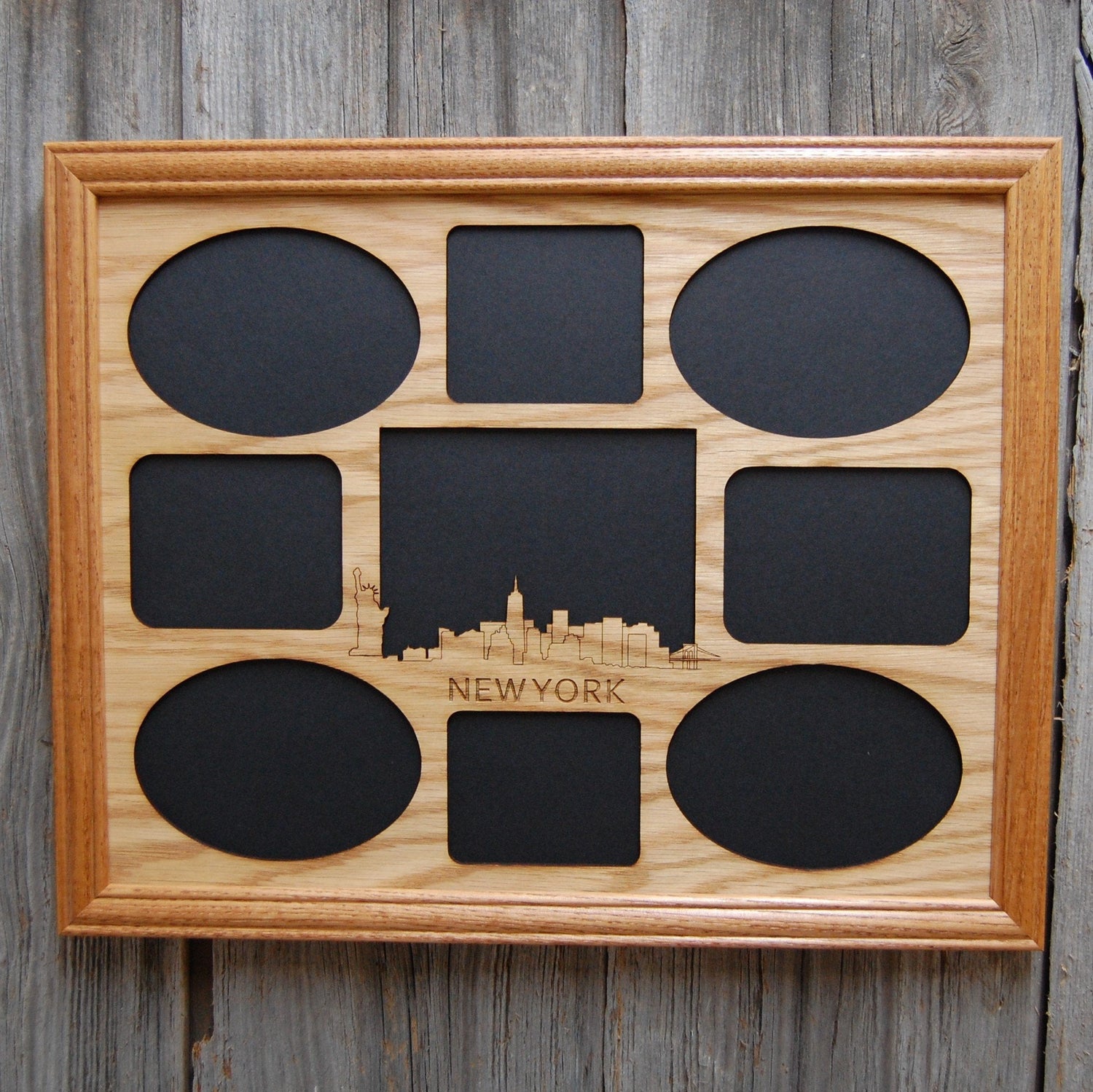 New York Skyline Picture Frame - 11x14 New York Skyline Picture Frame, Picture Frame, home decor, laser engraved - Legacy Images - Legacy Images - Picture Frames