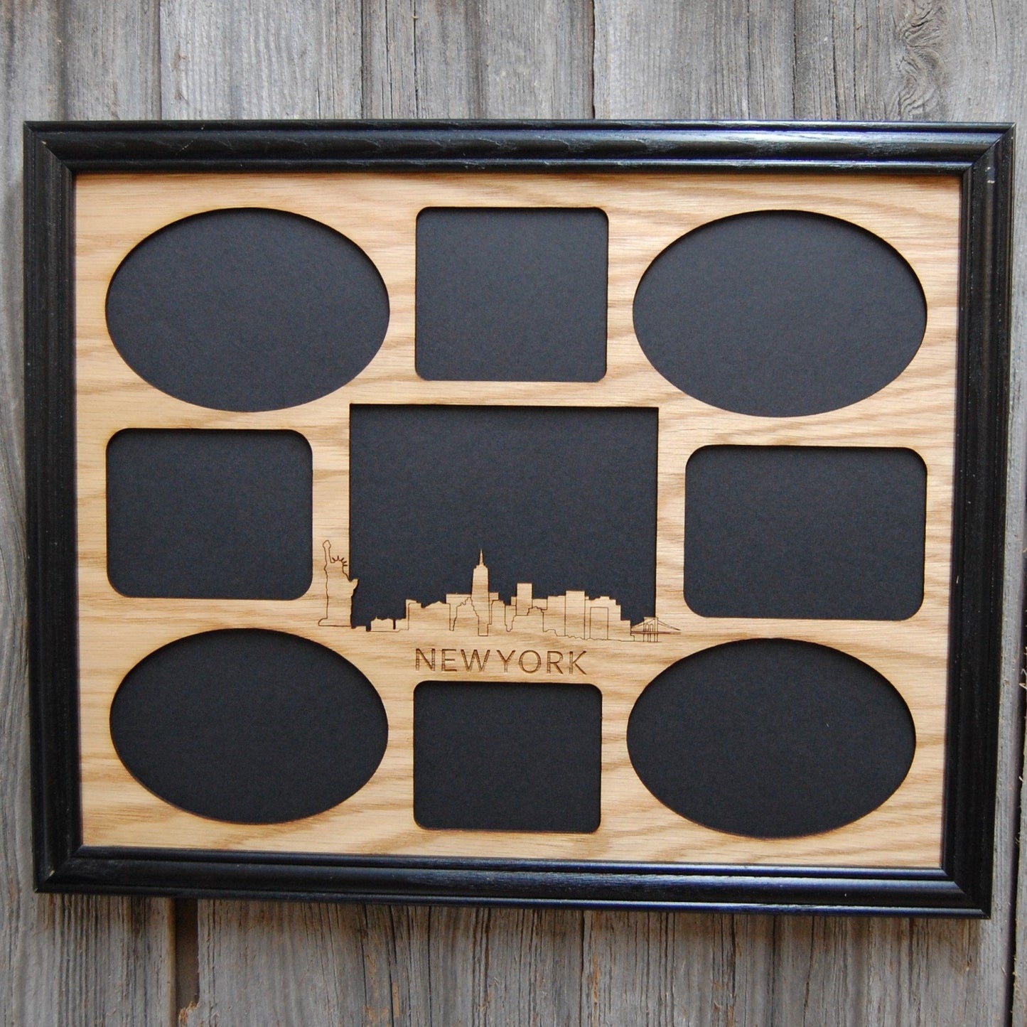 New York Skyline Picture Frame - 11x14 New York Skyline Picture Frame, Picture Frame, home decor, laser engraved - Legacy Images - Legacy Images - Picture Frames