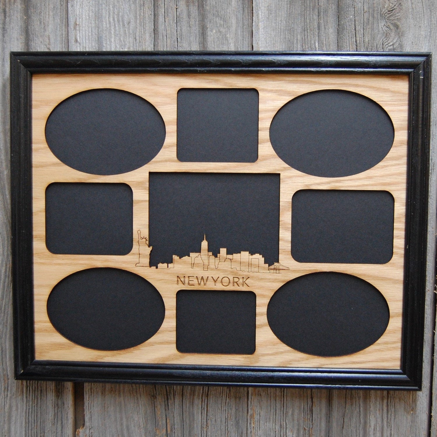 New York Skyline Picture Frame - 11x14 New York Skyline Picture Frame, Picture Frame, home decor, laser engraved - Legacy Images - Legacy Images - Picture Frames