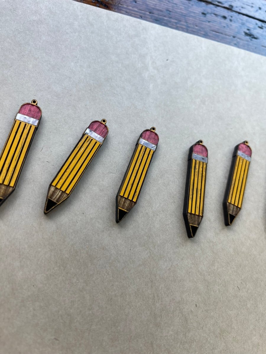 Pencil Earrings - Legacy Images - Earrings - Earrings occupations teacher laser engraved