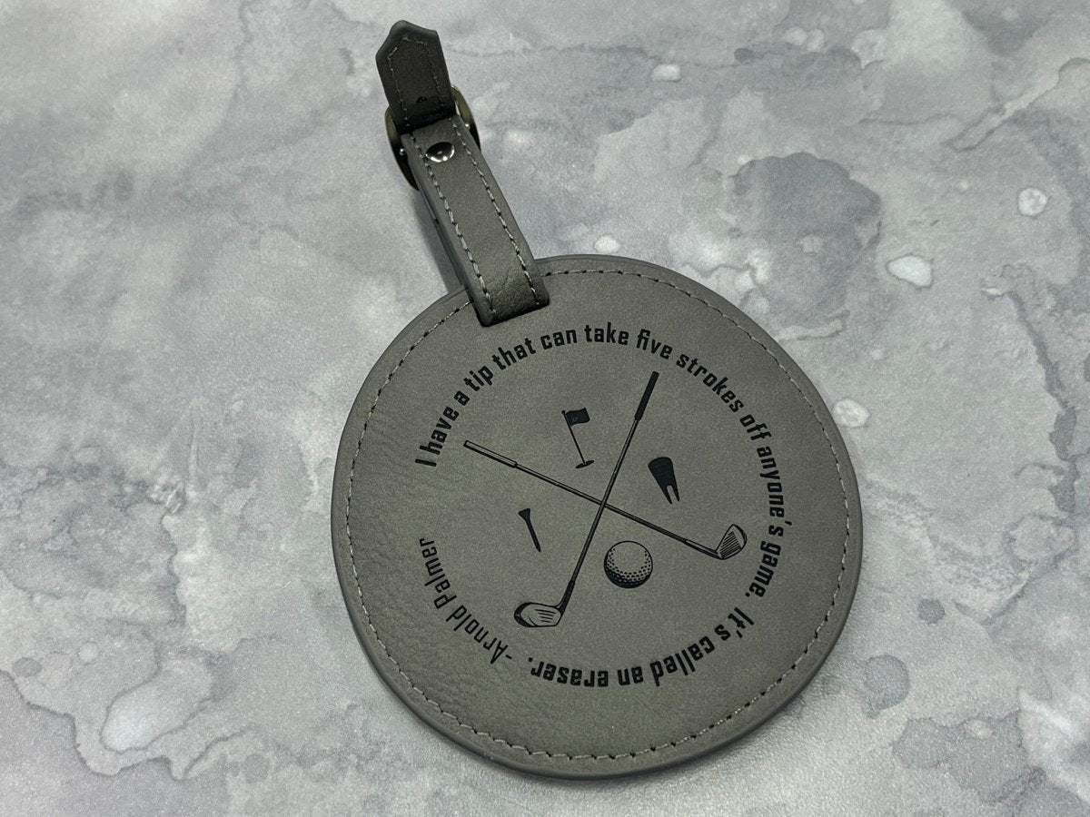 Personalized Golf Gift Set - Leather Tee Holder, Divot Tool, Ball Marker - Legacy Images - father's day gift golf sports laser engraved