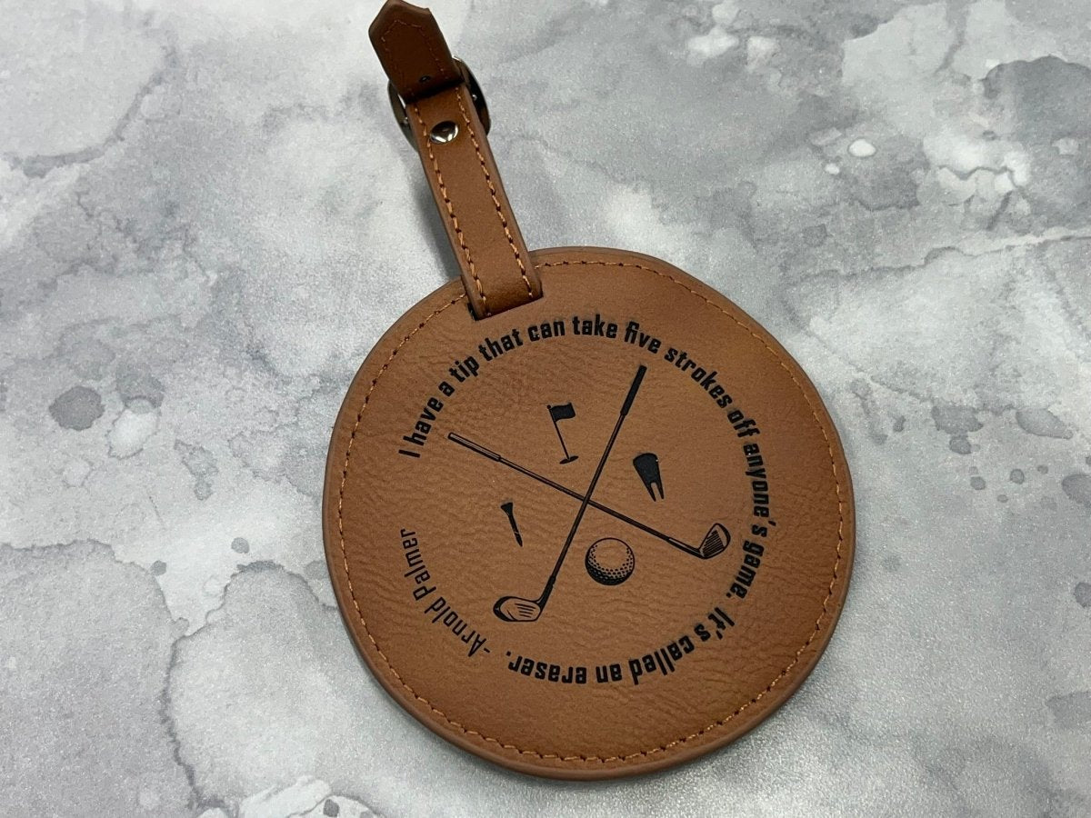 Personalized Golf Gift Set - Leather Tee Holder, Divot Tool, Ball Marker - Legacy Images - father's day gift golf sports laser engraved