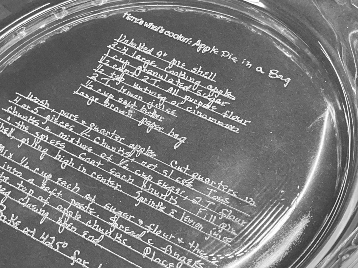 Personalized Pie Plate - Legacy Images - kitchen wedding laser engraved