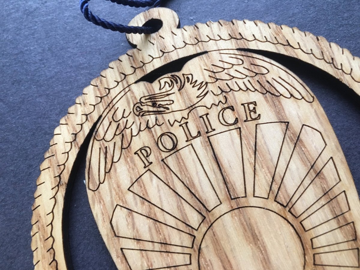Police Ornament - Legacy Images - Holiday Ornaments - christmas occupations ornament laser engraved