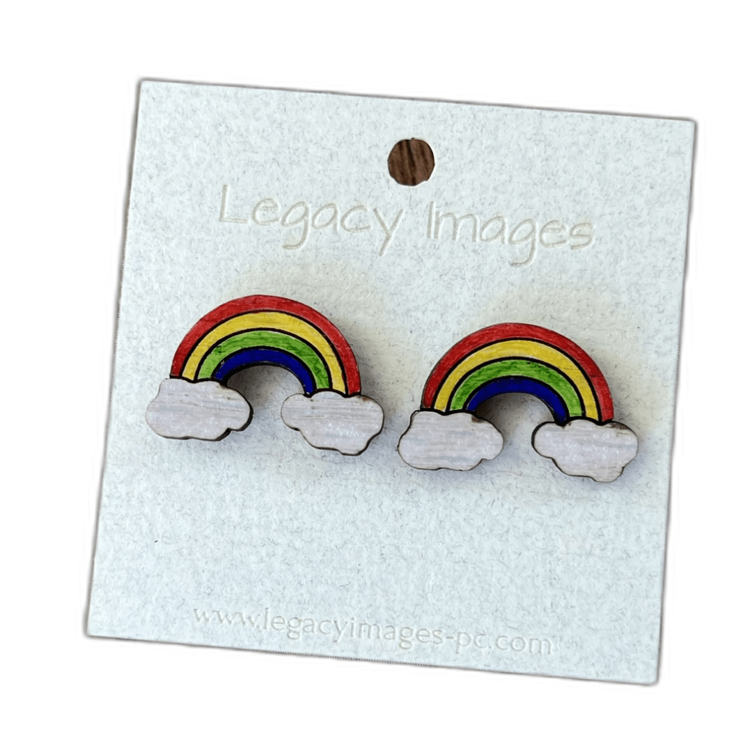 Rainbows Earrings - Legacy Images - Earrings - Earrings holiday holidays laser engraved