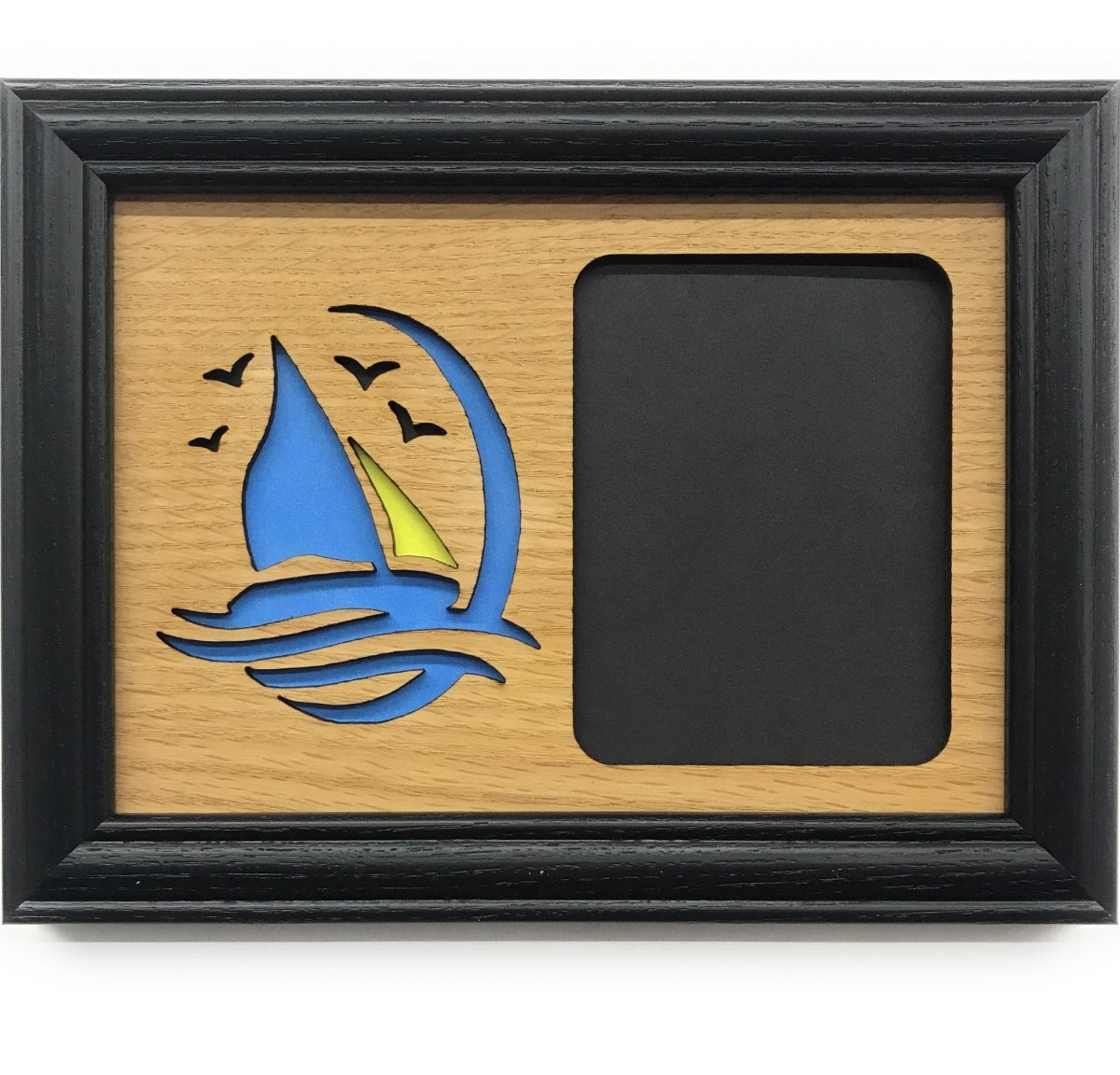 Sail Boat Picture Frame - 5x7 Frame Hold 3x4 Photo - Legacy Images - Picture Frames - 5x7 picture frame father's day gift hobbies laser engraved