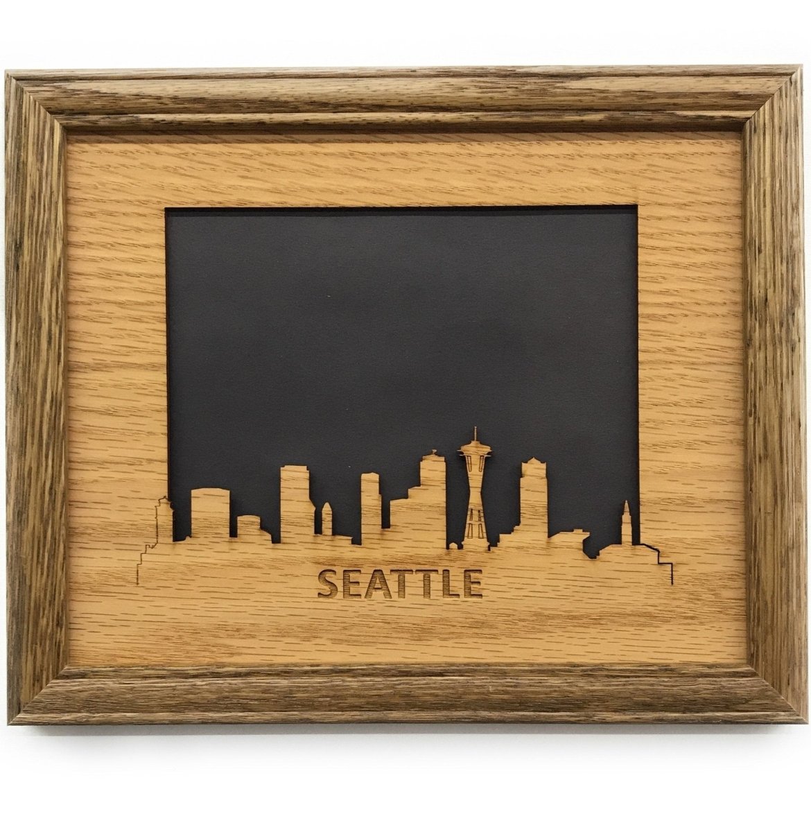 Seattle Picture Frame - 8x10 Frame Hold 5x7 Photo - Legacy Images - Picture Frames - 8x10 picture frame city picture frame laser engraved